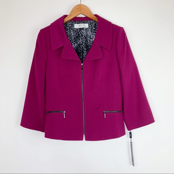 Tahari Jackets & Blazers - NWT Tahari ASL Zip Blazer Jacket Size 10